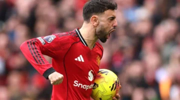 برونو فرنانديز يتخطى رقم ديفيد بيكهام التاريخي مع مانشستر يونايتد بعد مواجهة كريستال بالاس